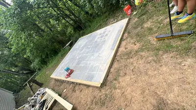 Finished paver patio ready for furniture